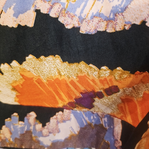 Vibrant Pink and Orange Relaxed Jumpsuit with Tie Front - Picture 4 of 4